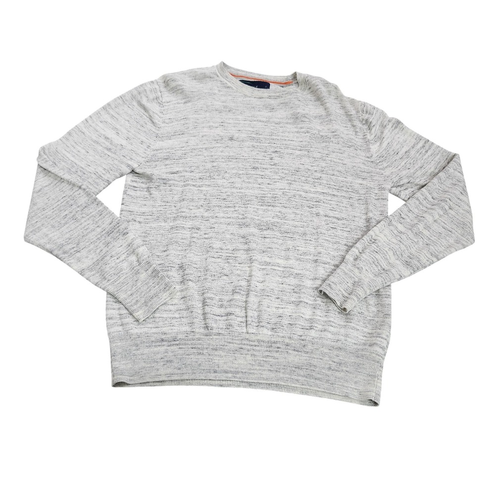 Superdry Premium Sweater Mens Large Gray Knit Crewneck Pullover Casual No 54